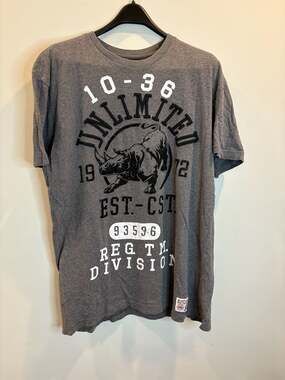 Ecko Unltd. Rhino League Unlimited Graphic T-Shirt Grey Large